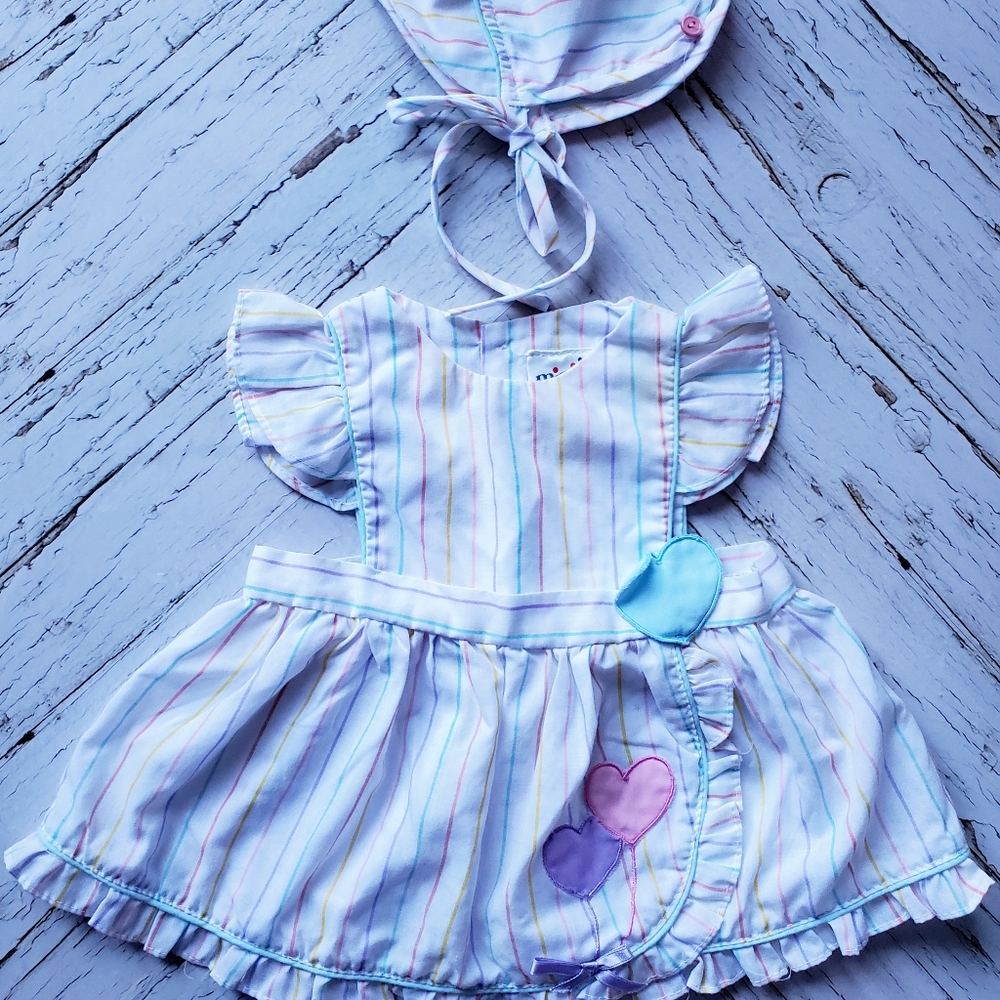 Vintage Mini Togs Dress and Bonnet